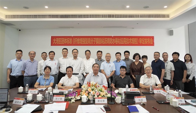 大湾区团体标准《纤维增强型高分子膜自粘沥青防水卷材应用技术规程》审定发布会召开